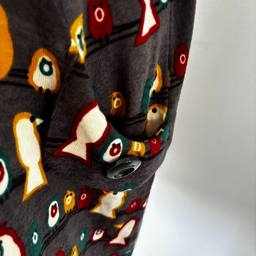 Joe Browns Grey Multicolour Owl Print Jersey Tunic Dress Pockets Size 22 BNWT - Picture 7 of 14