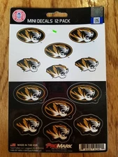 MIZZOU TIGERS Mini Decals 12 pack University of Missouri NEW! ProMark USA Made!