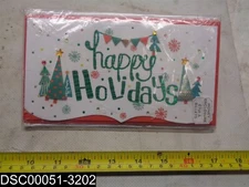 QTY=3 Sets: 006884999(1) Happy Holiday Scene Money Enclosure Cards 605030782416