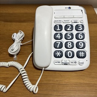 Telefono fisso BT Big Button 200 v2 bianco con cavo testato e funzionante