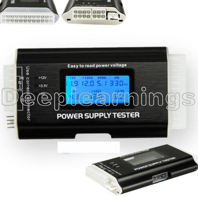 Power Supply Tester 20 24 Pin Sata LCD PSU HD ATX BTX Voltage Test Source