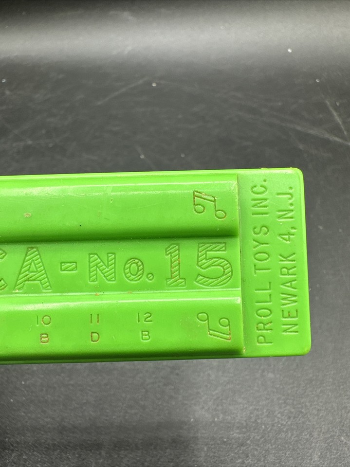 Vintage 1950's Toy Harmonica No. 15 by Proll Toys Inc. Newark 4 N.J