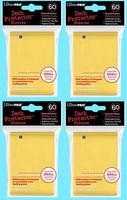 240 Ultra Pro Deck Protector Card Sleeves Yellow Yugioh 4 Packs Small Size 240 Ultra Pro Deck Protector Card Sleeves Yellow Yugioh 4 Packs Small Size