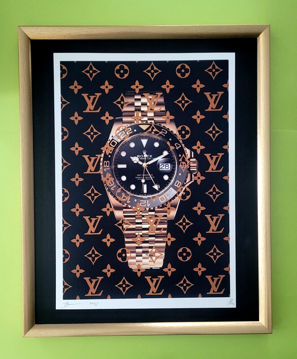 DEATH NYC Hand Signed LARGE Print Framed 16x20in COA ROLEX GOLD