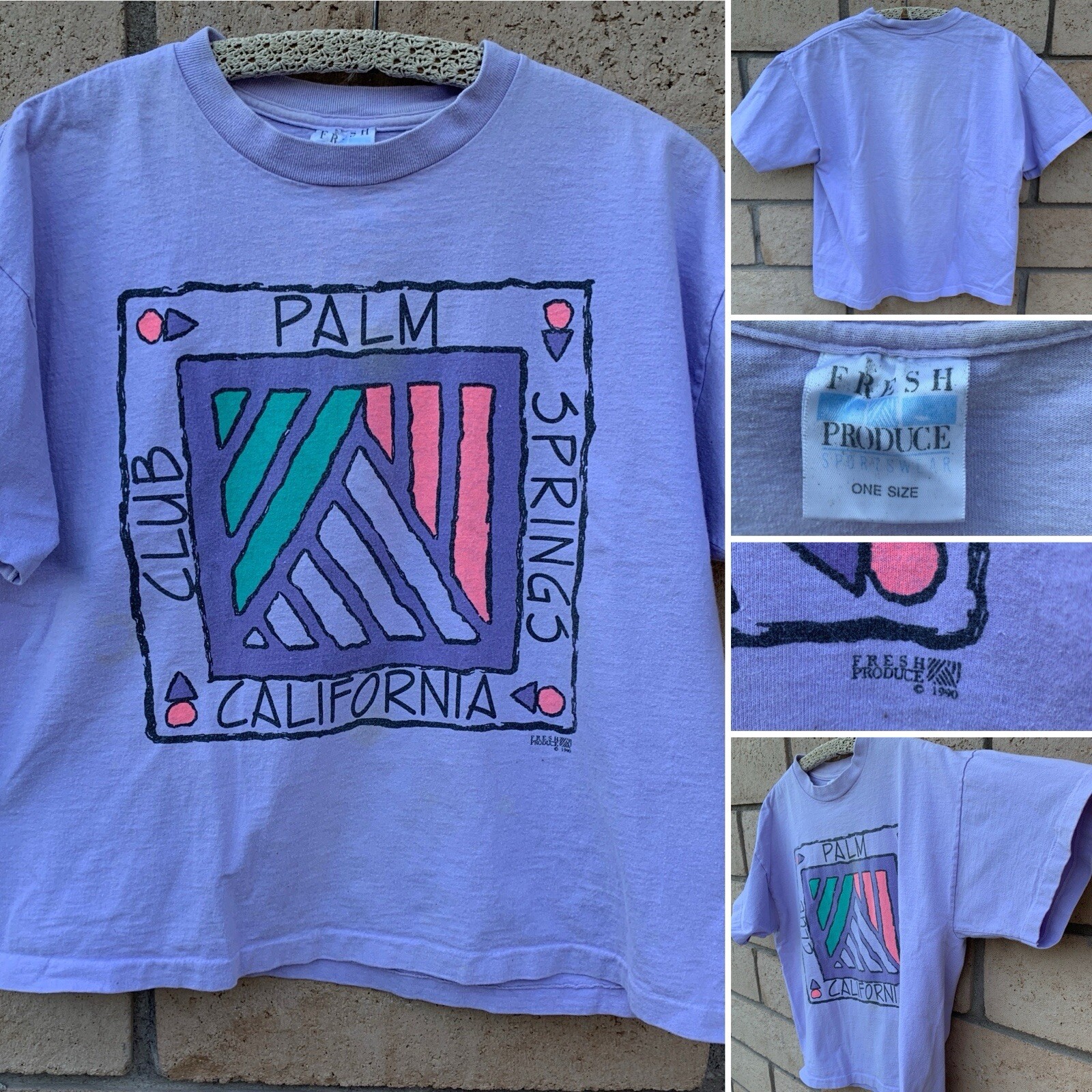Vintage Club Palm Springs California One Size Crop Top T Shirt One Size 1990s image 8