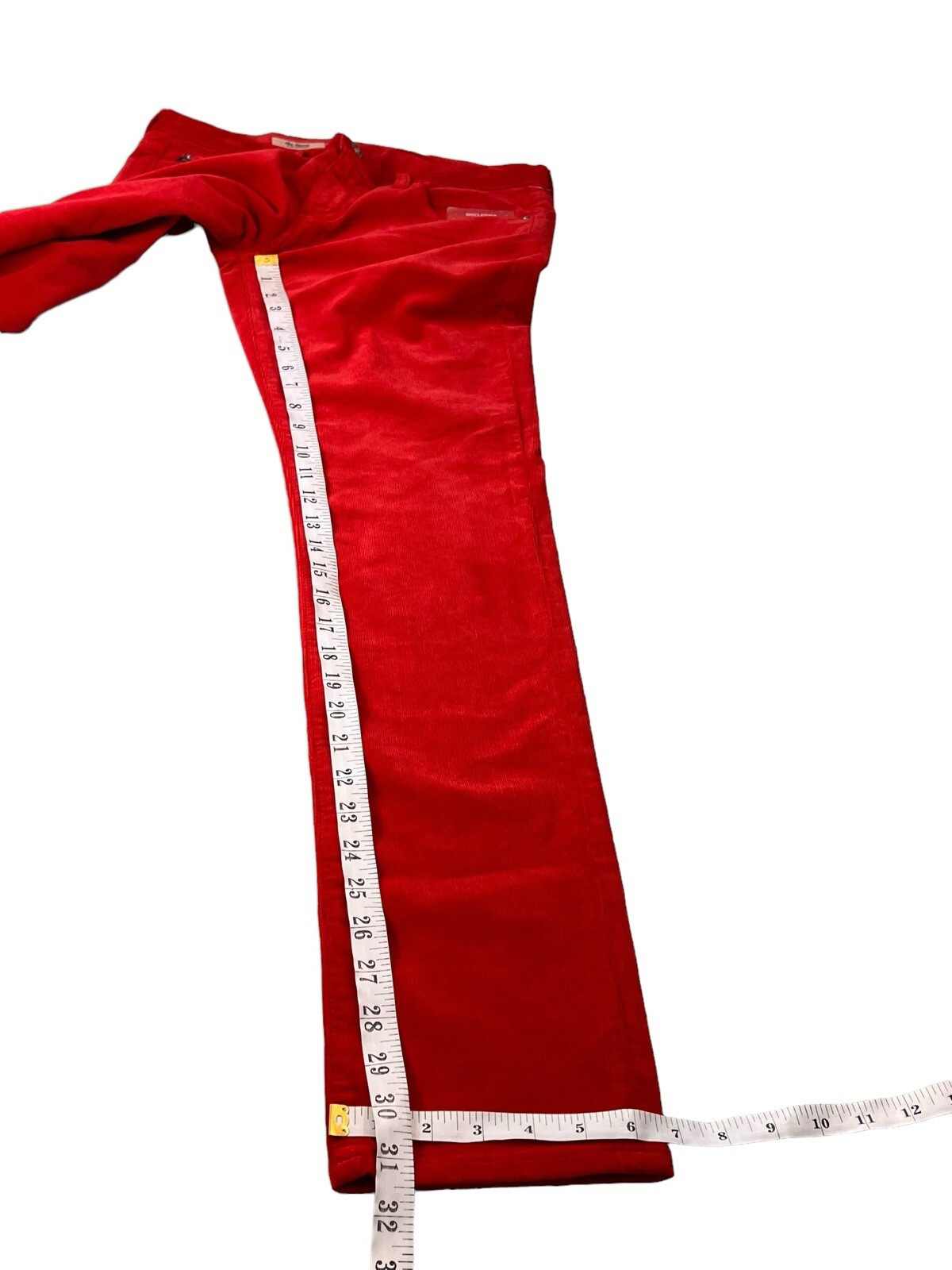 AG Adriano Goldschmied Womens Pants The Stevie Slim Straight Corduroys Red 30R image 9