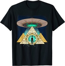 NEW LIMITED Ancient Astronaut Egyptian Pyramid Alien Conspiracy Theory T-Shirt