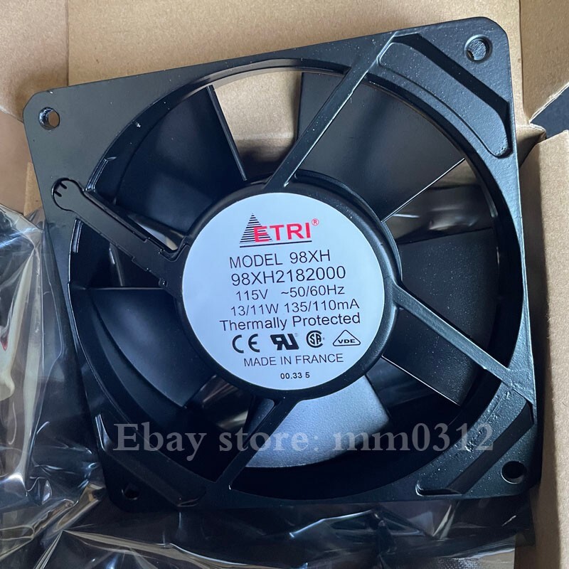 Ventilateur 12 Cm ETRI - Référence 125XR2282090 - Pièce Neuve (peut Présenter De Petits Défauts)