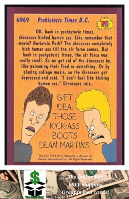 1994 Ultra Beavis and Butt-Head #6969 Prehistoric Times B.C.
