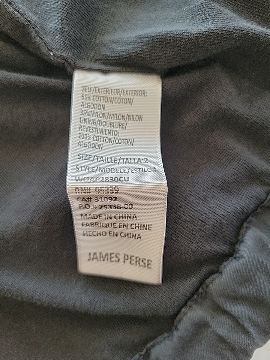NWT James Perse Women's Sz 2/Med Gray Utility Twill Jacket