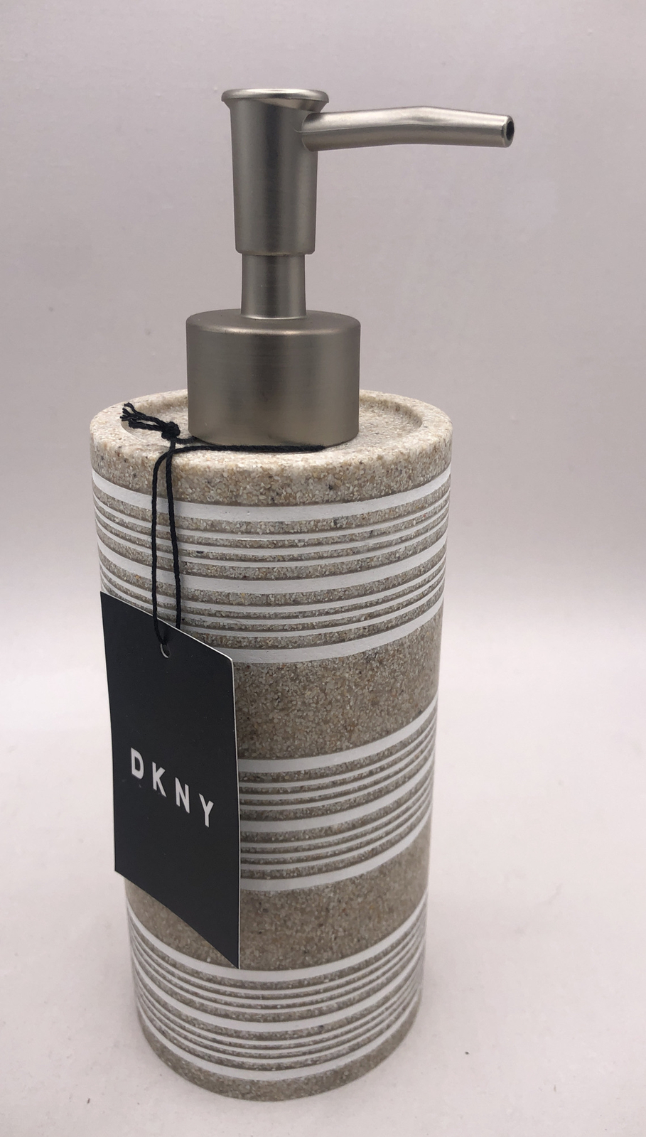 NEW DKNY Bathroom Accessory Soap Pump LOTION Dispenser Sand/Tan eBay