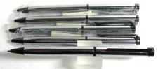 LOT OF 5 LEED'S PACIFIC SLIM METAL CHROME BALLPOINT PENS