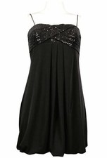 Cocktail LBD Size 8 12 14 16 Little Black Dress Mini Babydoll Sequins Cachet NWT