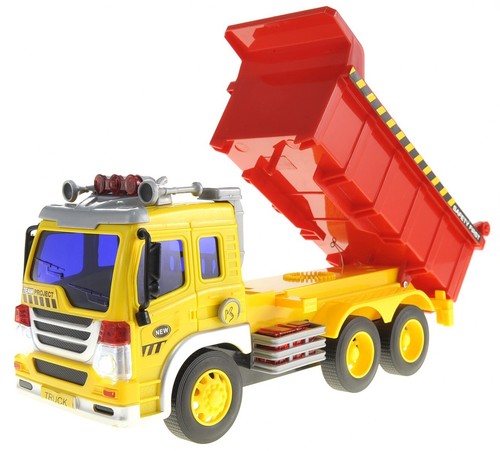 Friction Powered Dump Truck Toy With Lights And Sound - Picture 5 of 8