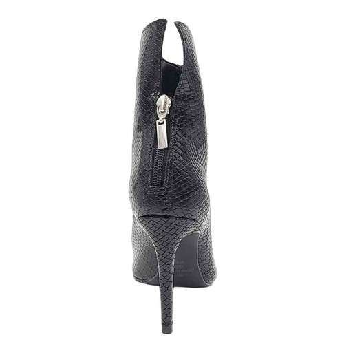 Aqua Women Stiletto Heel Ankle Booties Hendrix Size US 5.5B Black Snake Patent - Bild 5 von 6
