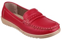 Thames Slip On Loafer Shoe Shoe Ladies Summer Red Thames Slip On Loafer Shoe Shoe Ladies Summer Red
