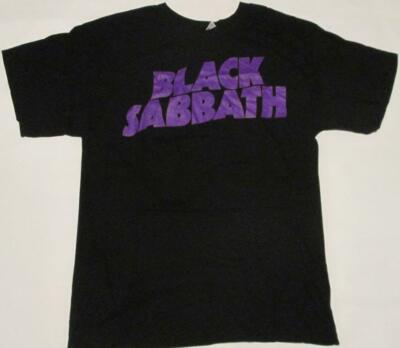 ブラックサバス LISTENTOBLACKSABBATH ロゴTシャツ XL Black Sabbath Purple Logo T Shirt Mens Large L New Official
