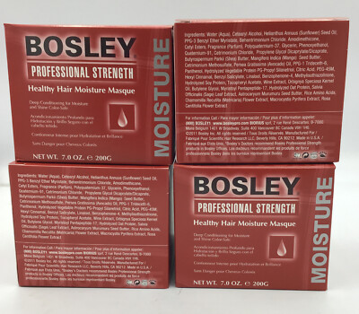 Lot Of 4 Bosley Healthy Hair Moisture Masque Moisture 7os Each