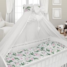 Baby Cot Bedding Set 9pc Fit Cot Bed 140x70cm Garden Flowers