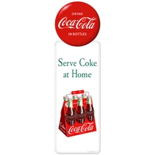 Serve Coke at Home Coca-Cola Pilaster Decal 50s Style Officially Licensed USA