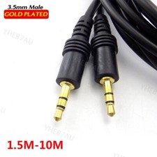 1.5/3/5/10M 3.5mm Stereo Audio AUX Cable Input Extension Male to Male Cord 14H