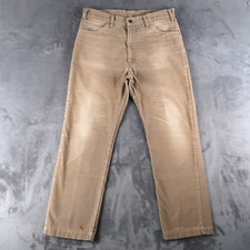 Vintage 80s Levi's 519 Straight Fit Corduroy Jeans Brown USA Men's Size 36x32