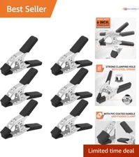 6-Piece Steel Spring Clamps Heavy Duty 6 Inch with 2.5-Inch Jaw for Wood Metal