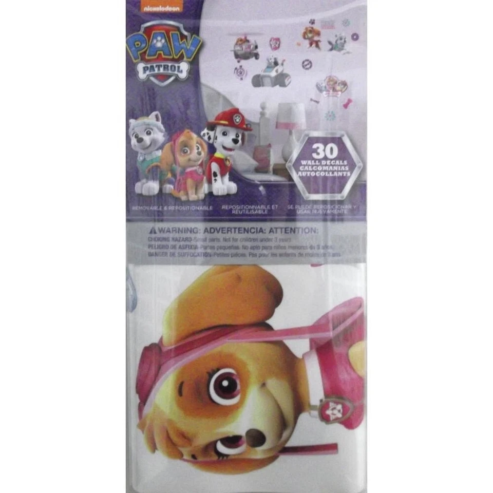 Roommates RMK3124SCS PAW PATROL 30 Girl Pups Peel & Stick Wall Decals Stickers - Image 4 of 4