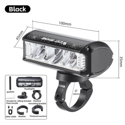 Eclairage lampe vélo torche puissante 3 LED Rechargeable de cyclisme