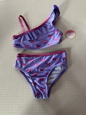 Girls - Bikini - swimsuit - by Kidgets - Purple  Pink - Butterflies - Size 12m