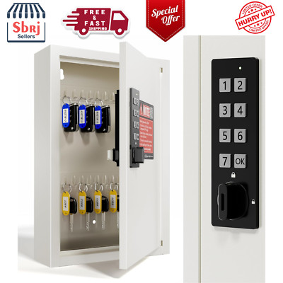 40 Keys Electronic Key Lock Box for Keys with Code, Private/Public/Password Mode