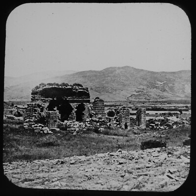 Glas Magische Laterne Dia ST PAULS GEFÄNGNIS IN EPHESUS UM 1900 TÜRKEI L66 FOTOGRAFIE
