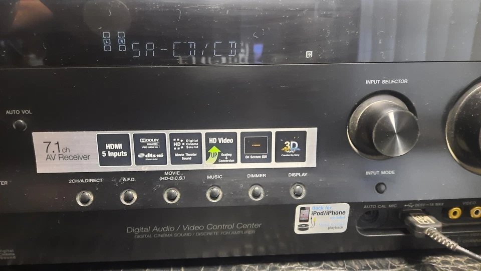 Sony Multi Channel AV Receiver STR-DH830 | TESTED Works Bundle W/ipod Dock - Image 3 of 4