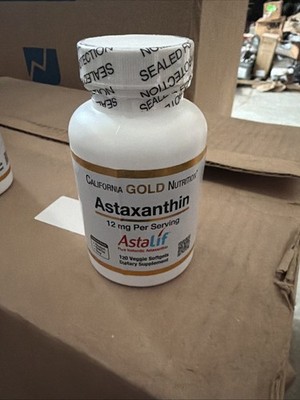 California Gold Nutrition Astaxanthin Astalif Pure Icelandic 120 Ct Exp 01/2027