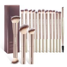 Makeup Brushes 16 Pcs Premium Synthetic Makeup Brush Set Foundation Brush for...