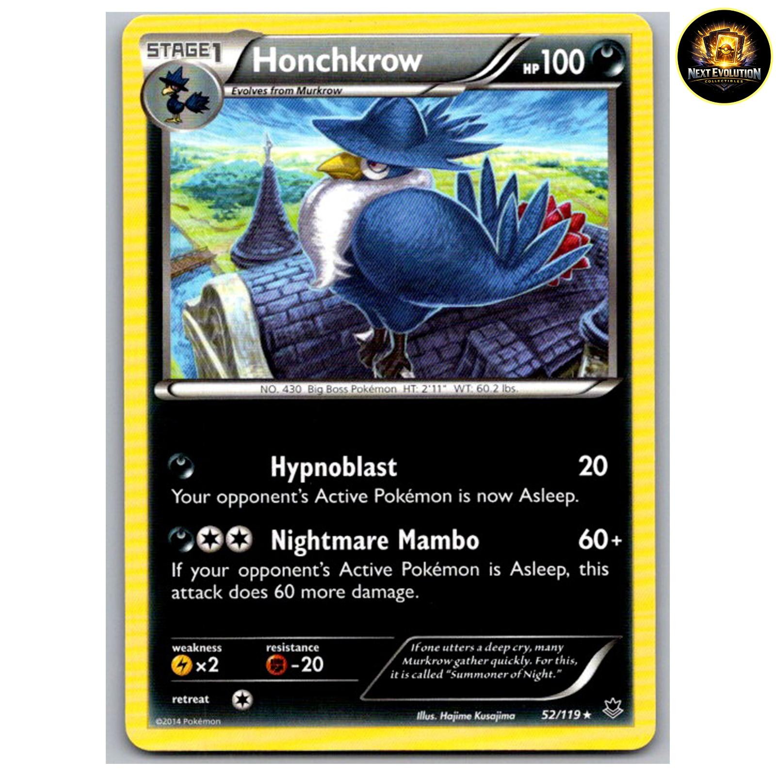 Honchkrow Rare XY: Phantom Forces 52/119 NM