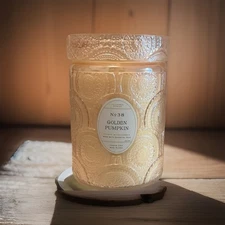 🆕SET OF 2~LUX LEOBEN CANDLES🕯️~No. 38 GOLDEN PUMPKIN 🎃VEGAN SOY🕯️18oz~80HR🔥