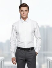  90 Calvin Klein Mens Infinite Color Sustainable Slim-Fit Non-Iron Stretch Shirt
