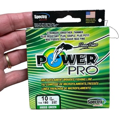 PowerPro Fishing Line 10lb 150yd Moss Green NEW Braided Microfilament Spectra