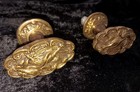 Heavy Metal Antique-Brass Restoration Hardware Furniture Cabinet Door Knob Pull — photo 1