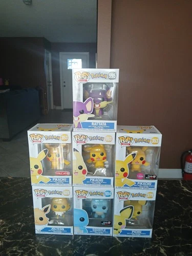 Lot of 7 Pokemon Funko Pops. All 7 Are In Excellent Condition. Free Shipping. US