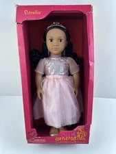 Our Generation Estrella 18" Doll with Shimmery Pink Gown Tiara 3 Damaged Box