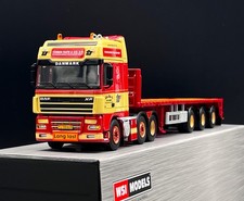 DAF XF 95 SSC 6x2 twin steer brick trailer "Torben Rafn" WSI truck models 1:50