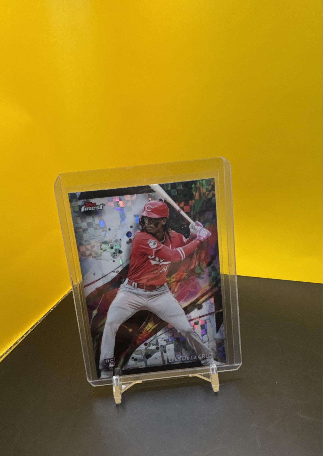 2024 Topps Finest - Common Elly De La Cruz #64 Checkerboard Refractor (RC)