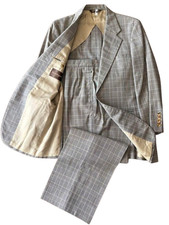 Paul Stuart 2 Piece Setup Suit Gray Glen Plaid Wool Size 38 From Japan