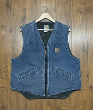 Vintage Carhartt Sherpa lined vest gilet blue medium / large men’s C26
