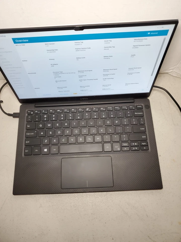 Laptop Dell XPS 13 9370 Intel Core i5-8350U 1,70 GHz 8 GB de RAM ¡Sin SSD/OS! #69 Foto 3 de 4