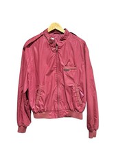 Vintage Members Only Bomber Jacket Red Burgundy Size 46 Mens 80s Long Sleeved