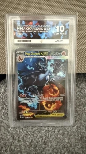 ACE 10 2025 Pokémon Mega Charizard X ex 125/094 Phantasmal Flames SIR