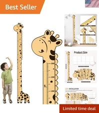 Kids Growth Chart Wooden Giraffe Height Chart for Children Nursery Wall Decor